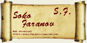 Soko Faranov vizit kartica